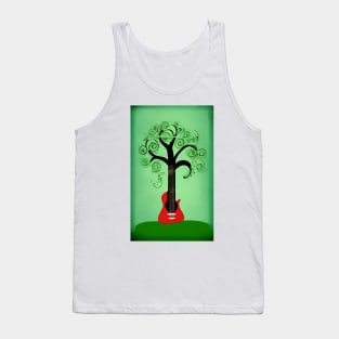 Acoustic Guitar Tree Of Life Guitar Player Nature Guitarist Tank Top